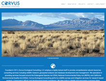 Tablet Screenshot of corvusecological.com